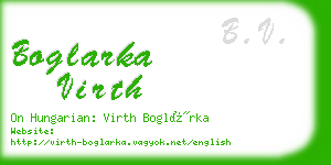 boglarka virth business card